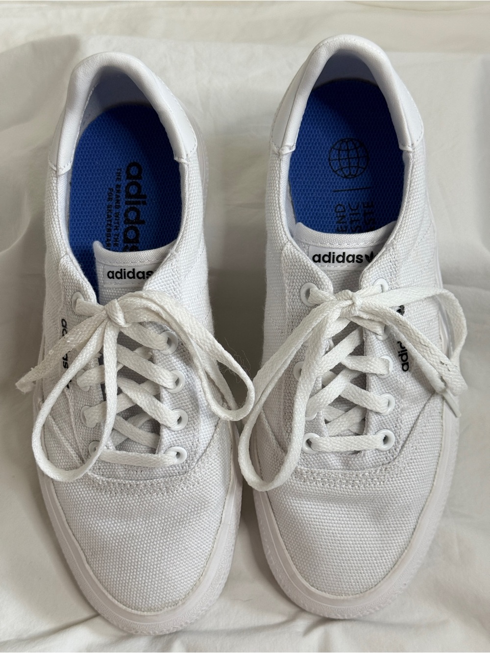 Adidas Originals 3MC Vulc White Canvas Sneakers Men 5 Women 6.5 B22705